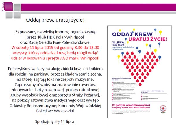 Klub HDK PCK Polar-Whirlpool zaprasza do udziału w wydarzeniu