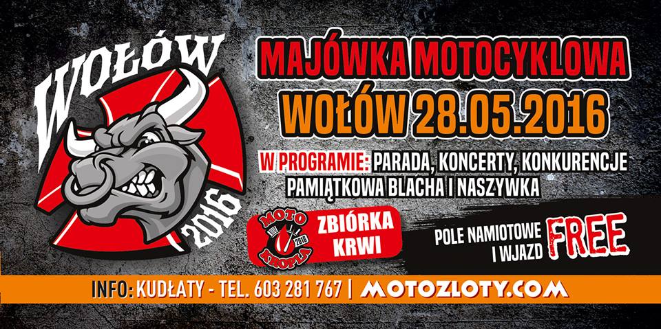 Majówka motocyklowa w Wołowie