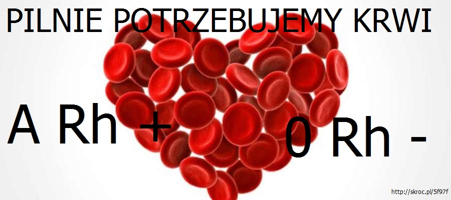 Apel do Krwiodawców !