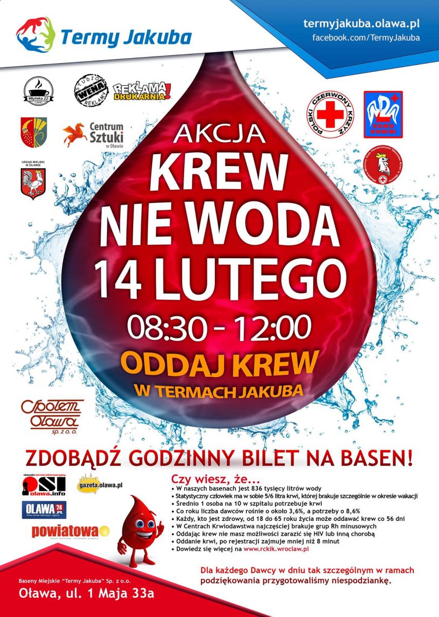 Walentynkowa akcja krwiodawstwa w Oławie