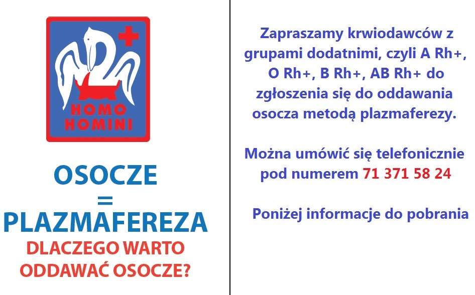 Zachęcamy do oddawania osocza