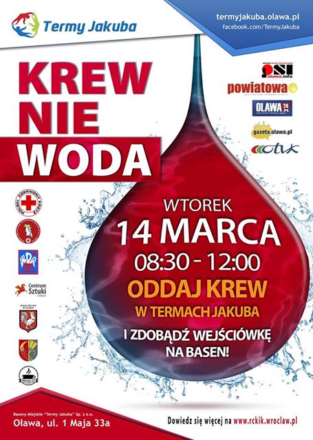 UWAGA ! - zmiana miejsca akcji krwiodawstwa w Oławie