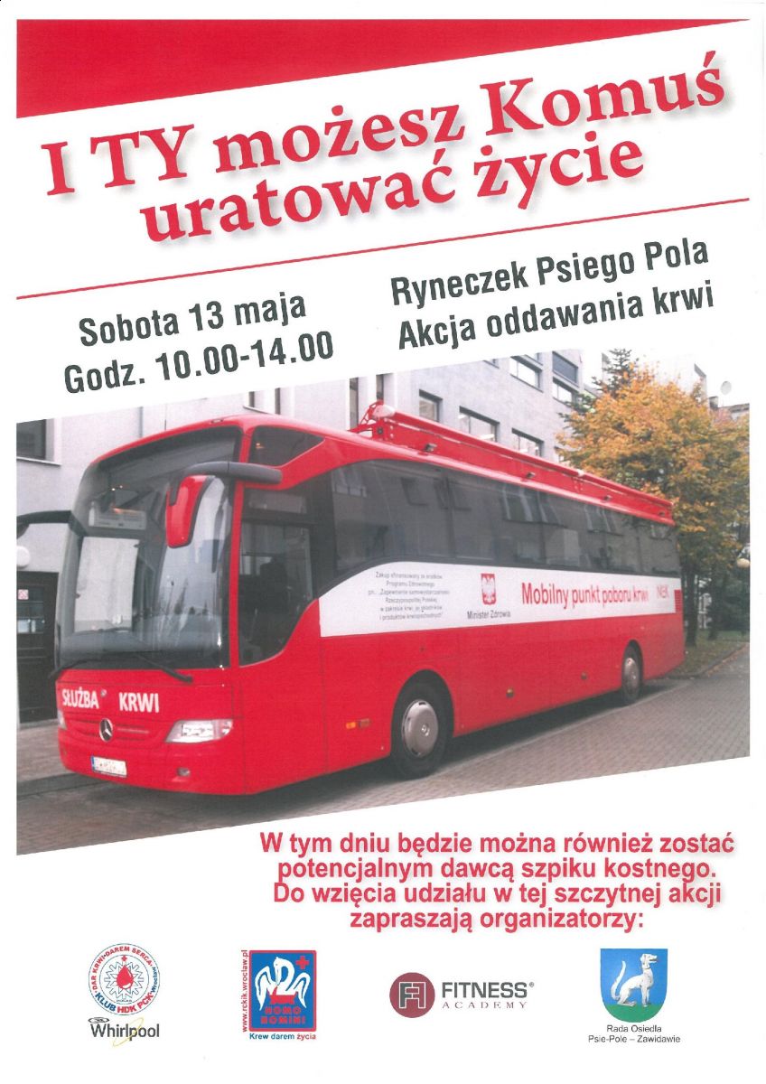 Klub Honorowych Dawców Krwi PCK Polar Whirlpool zaprasza na akcję krwiodawstwa