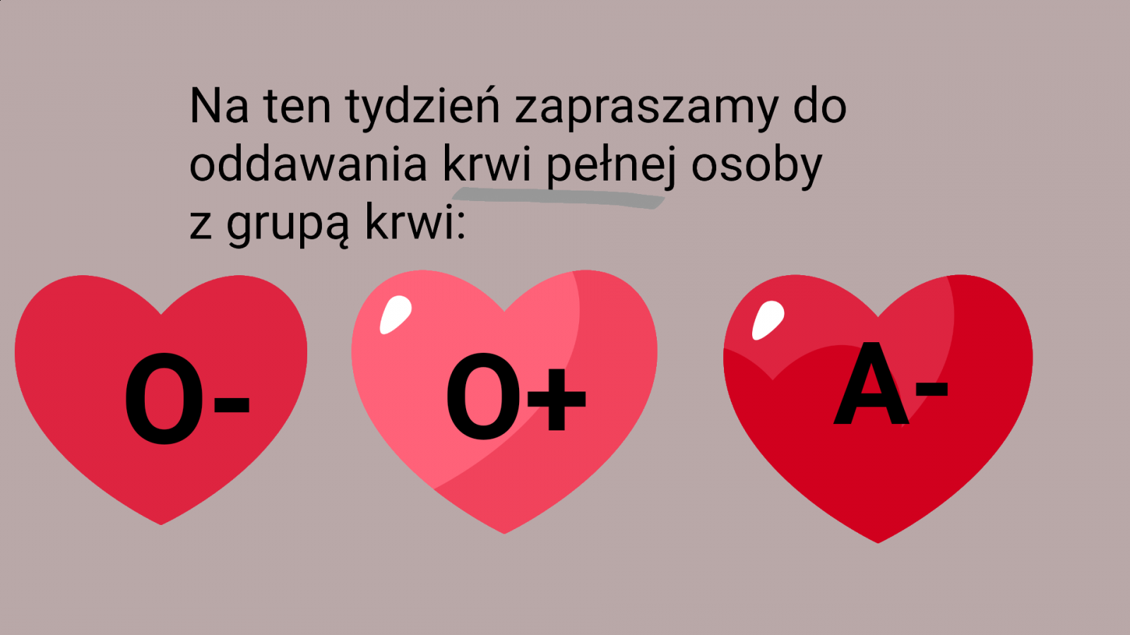 Zapraszamy do oddawania krwi