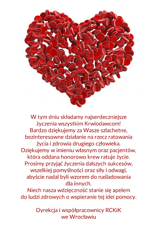 14 czerwca - Światowy Dzień Krwiodawcy