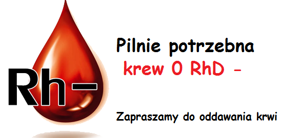 Pilnie potrzebna krew