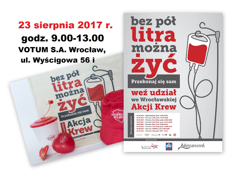 Fundacja VOTUM zaprasza do udziału w akcji krwiodawstwa