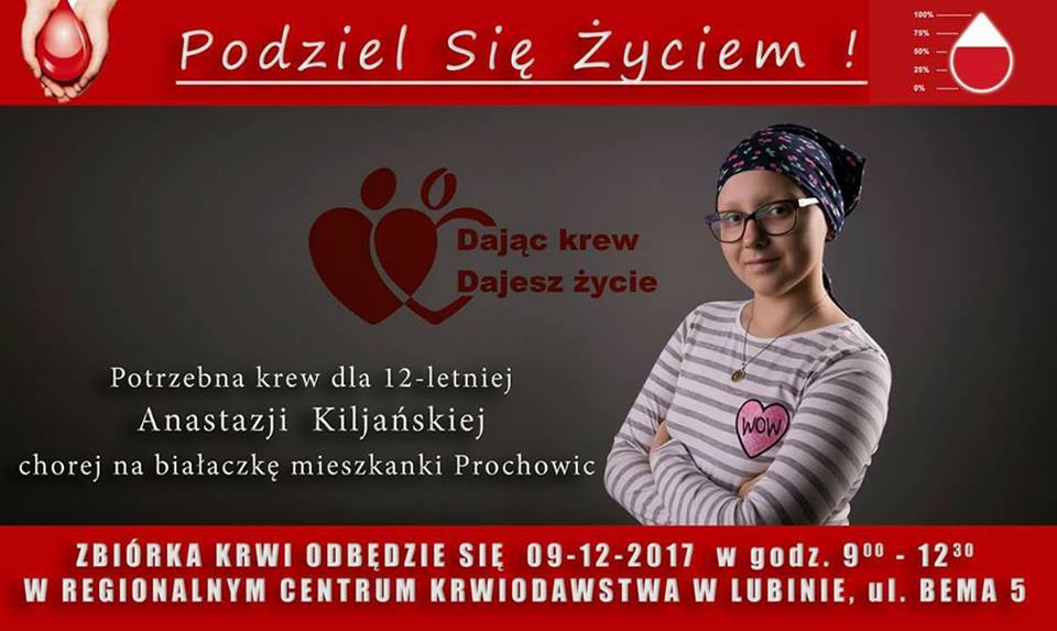 Informacja dla Krwiodawców z Lubina i okolic