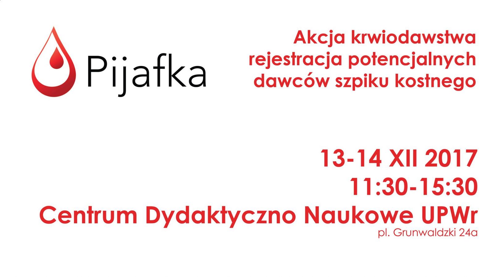 Klub HDK PCK Pijafka zaprasza na akcje krwiodawstwa