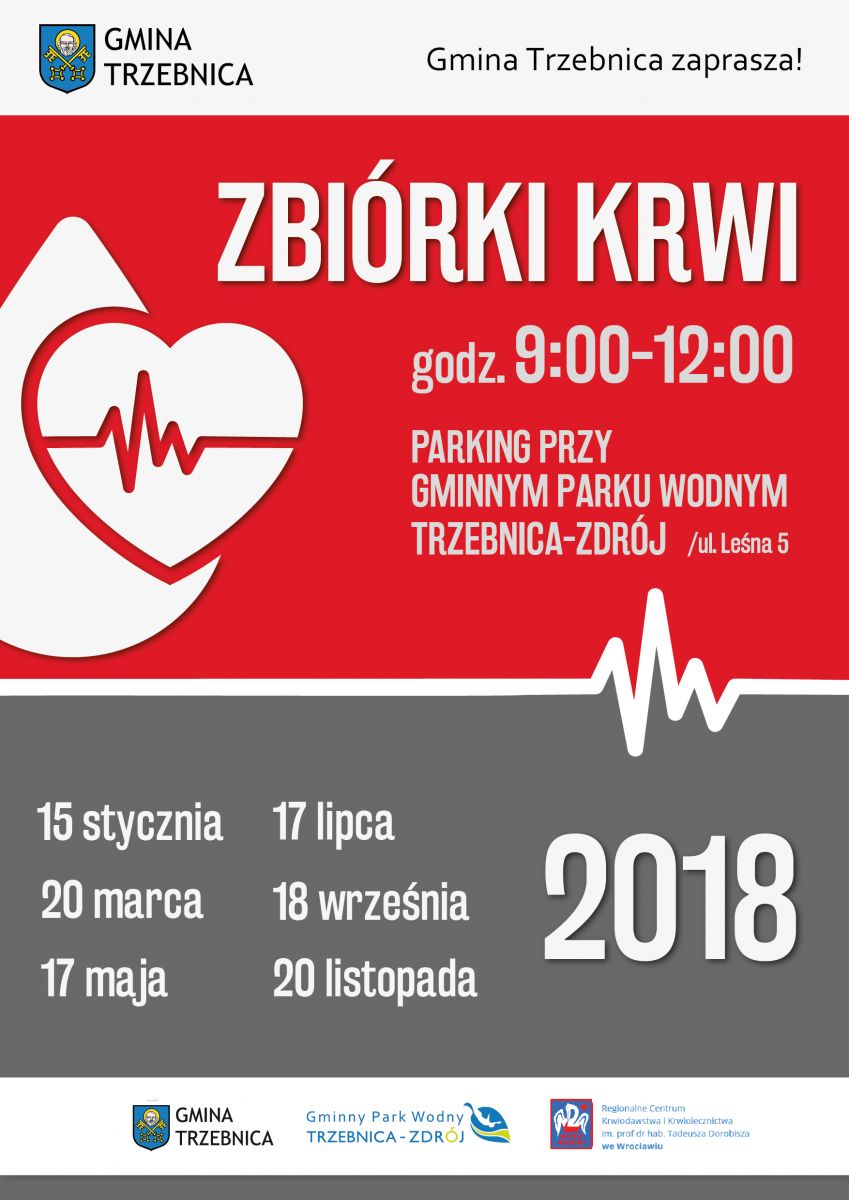Akcja krwiodawstwa w Trzebnicy - 15 stycznia 2018 r.