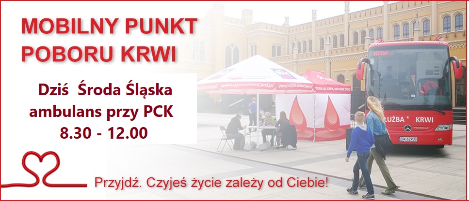 Dziś pobór w Środzie Śląskiej a jutro w Oleśnicy. Sprawdź terminy najbliższych akcji .
