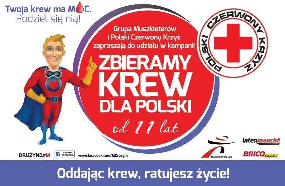 Zapraszamy na akcję Krwiodawstwa do Oławy - 12.05.2018 r.