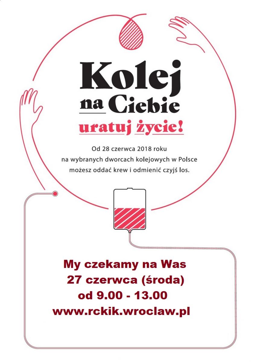 Zbiórka krwi pod PKP Wrocław Główny już jutro