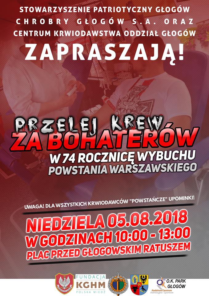 Przelej Krew za Bohaterów - Głogów 05.08.2018 r.