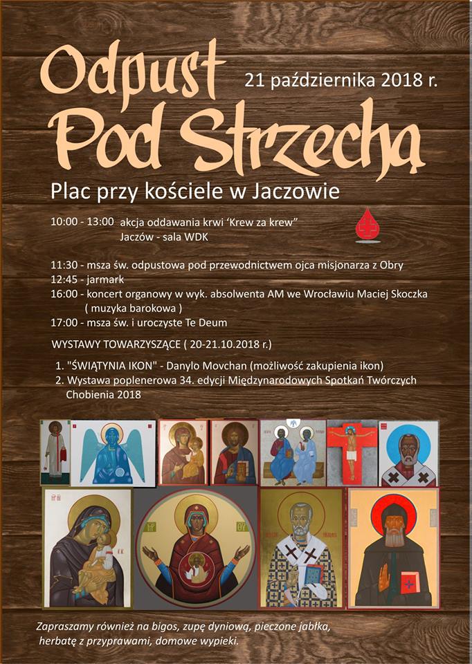 Zbiórka krwi podczas Odpustu pod Strzechą w Jaczowie - 21.10.2018 r.