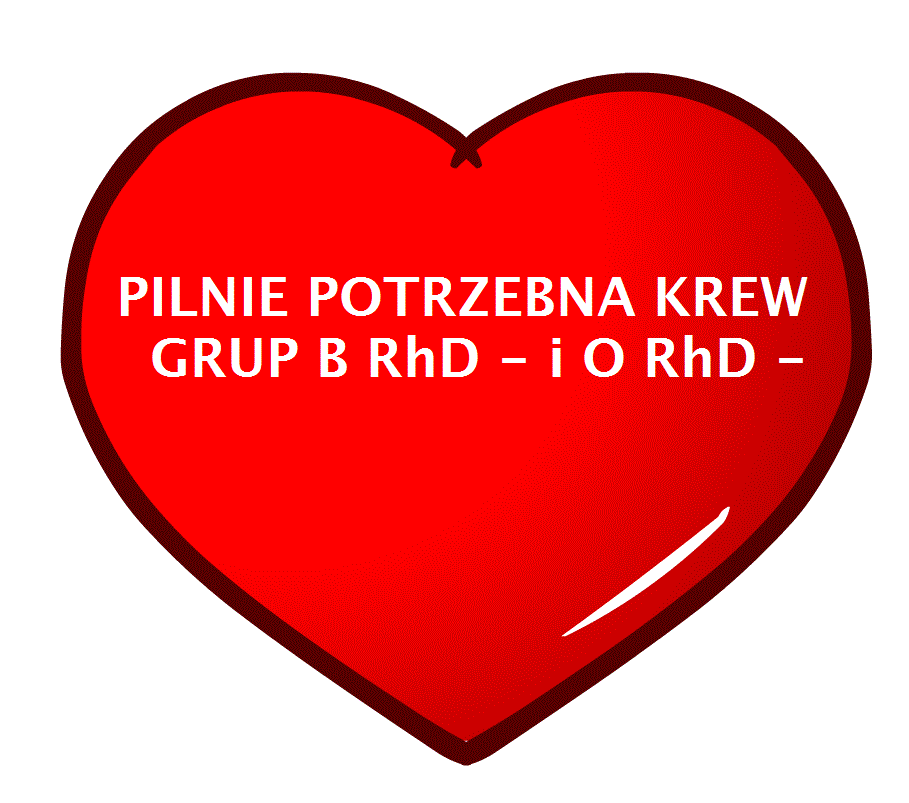 Zapraszamy dawców z grupami krwi B RhD- i O RhD-