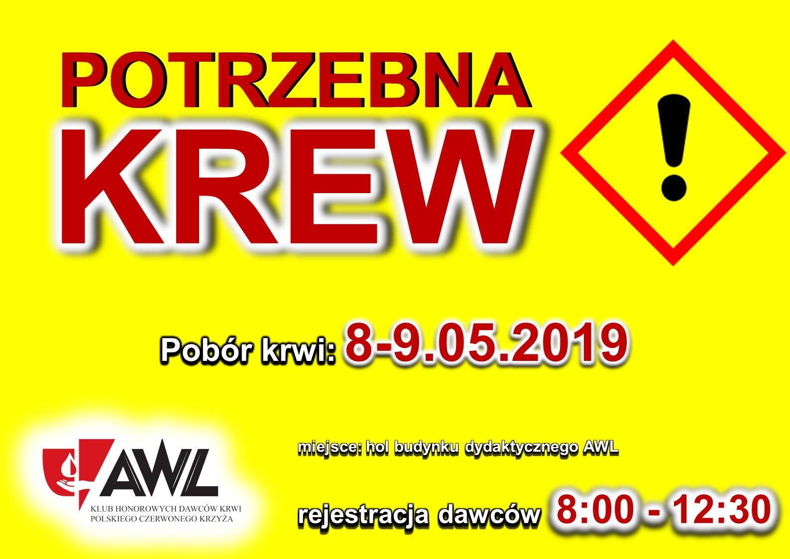 Klub HDK przy AWL we Wrocławiu zachęca do udziału w majowych akcjach krwiodawstwa