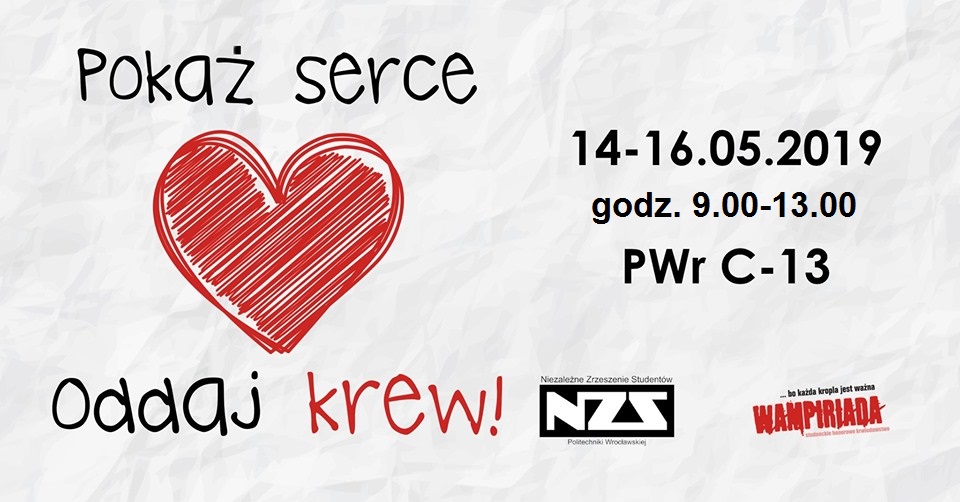 Pokaż serce! Oddaj krew! - Wampiriada NZS Politechniki Wrocławskiej