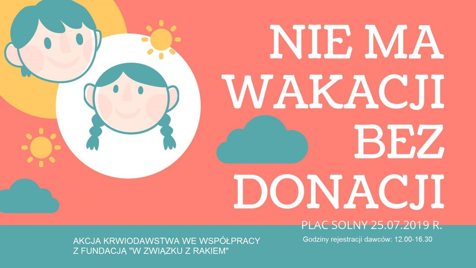 Wakacyjna akcja krwiodawstwa na Placu Solnym we Wrocławiu - 25.07.2019 r.