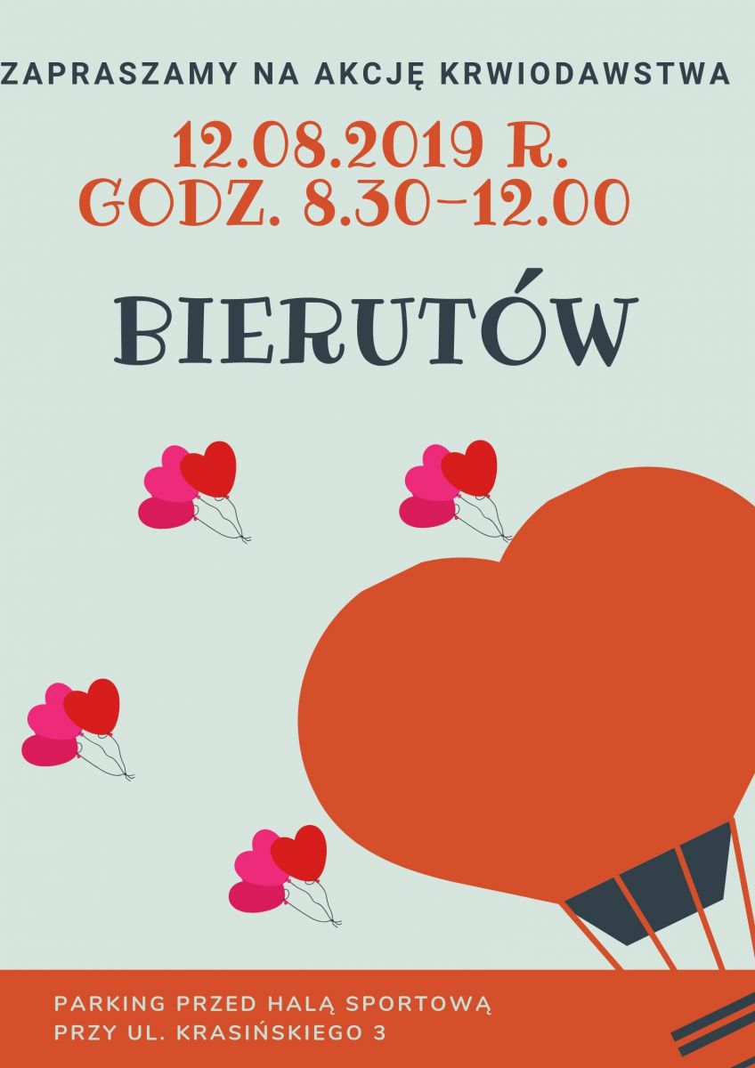 Oddaj krew w Bierutowie - 12.08.2019 r.