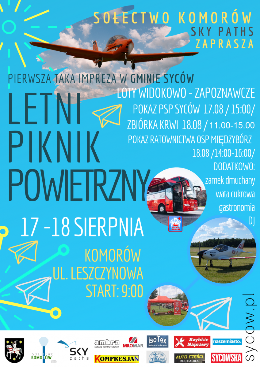 Oddaj krew podczas Letniego Pikniku Powietrznego w Komorowie - 18.08.2019 r.