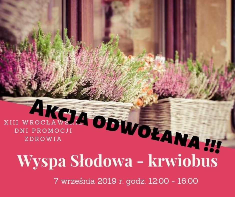 W sobotę akcja na Wyspie Słodowej odwołana!!!