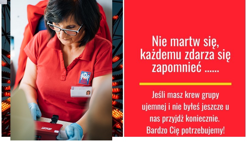 Aktualnie najbardziej  potrzebna krew grupy  B Rh-